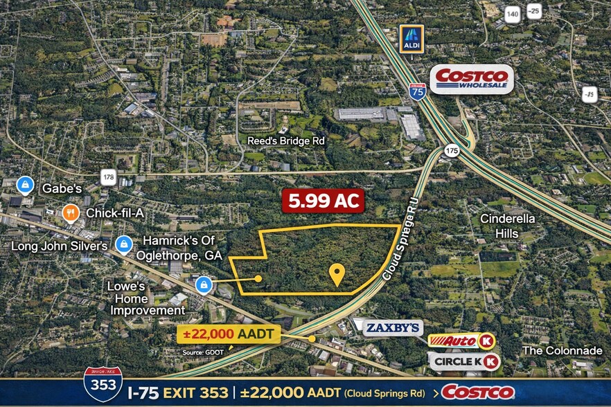 Primary Photo Of 3632 Cloud Springs Rd, Ringgold Land For Sale