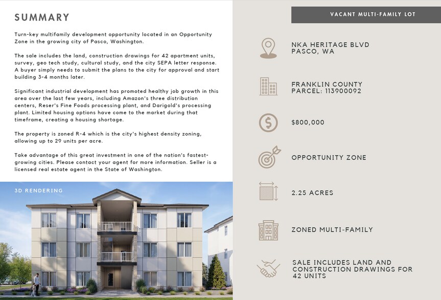 More Photos Of NKA Heritage Blvd, Pasco Land For Sale