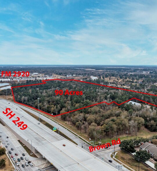 Primary Photo Of SWC of SH-249 & Brown Rd, Tomball Land For Sale