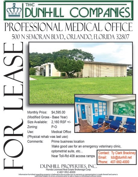More Photos Of 500 N Semoran Blvd, Orlando Medical For Lease
