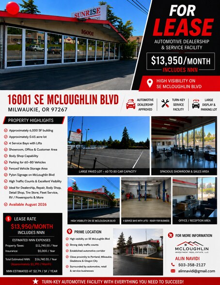 Primary Photo Of 16001 SE Mcloughlin Blvd, Milwaukie Auto Repair For Lease