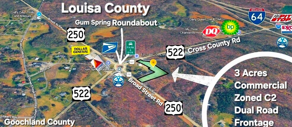 Primary Photo Of Lot 95 Broad Street Rd @ Cross County Rd, Gum Spring Land For Sale