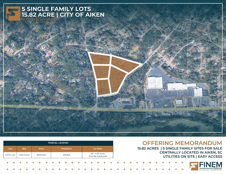 More Photos Of 906 Valley Road, Aiken Land For Sale