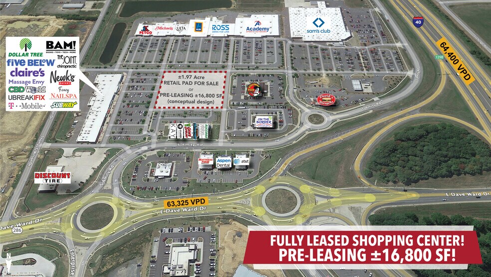 Primary Photo Of Interstate 40 & Dave Ward Dr, Conway Land For Sale