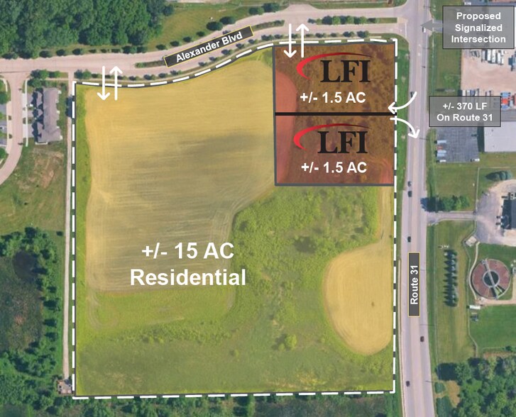 More Photos Of SWC Route 31 & Alexander Drive @ Alexander Drive, Johnsburg Land For Lease