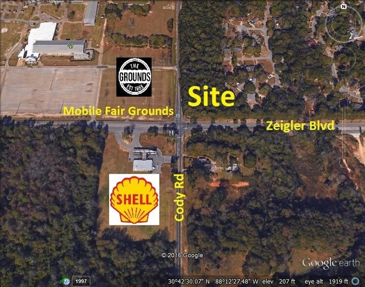 Primary Photo Of Intersection Of Cody And Zeigler, Mobile Land For Sale