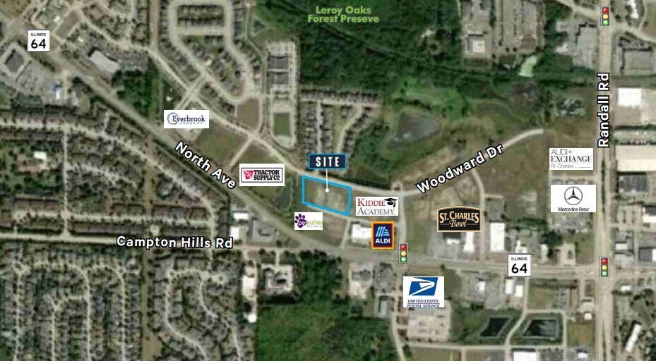 Primary Photo Of Woodward Dr & Oak St, St Charles Land For Sale