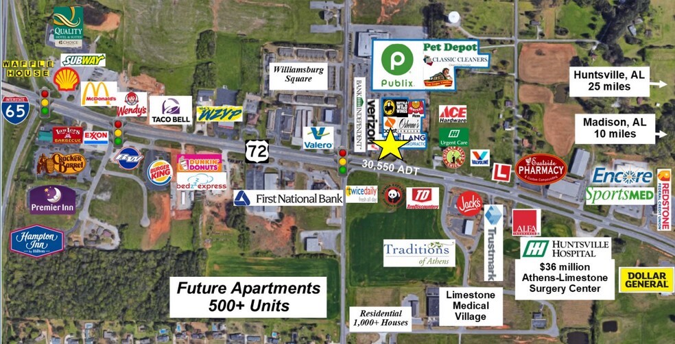 More Photos Of 22031-22083 US Highway 72, Athens Freestanding For Lease