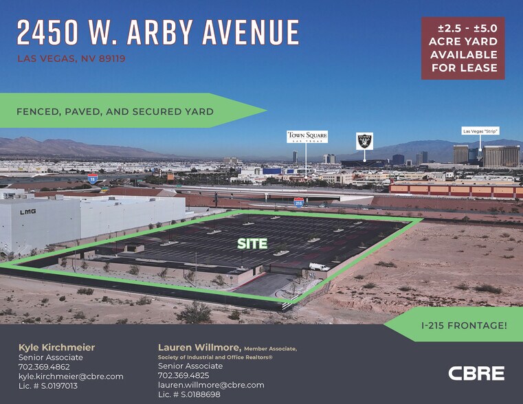Primary Photo Of 2450 W. Arby Avenue, Las Vegas Land For Lease