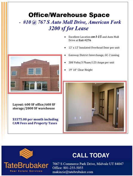 More Photos Of 767 S Auto Mall Dr, American Fork Warehouse For Lease