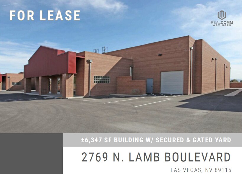 Primary Photo Of 2769 N Lamb Blvd, Las Vegas Warehouse For Lease