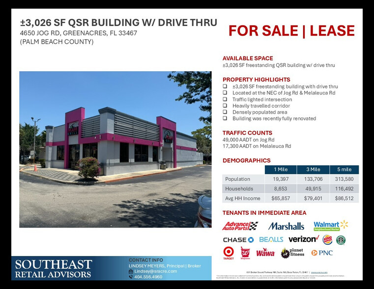 Primary Photo Of 4650 Jog Rd, Lake Worth Fast Food For Sale