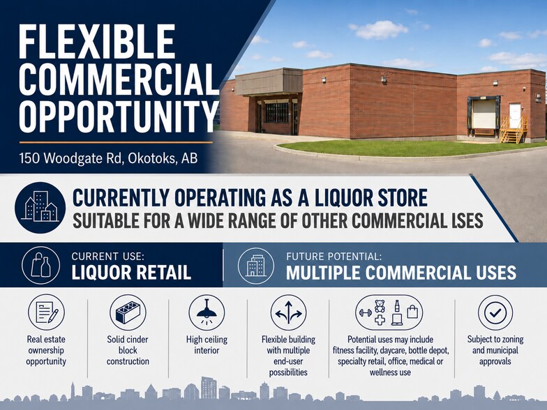 Primary Photo Of 150 Woodgate Rd, Okotoks Storefront For Sale