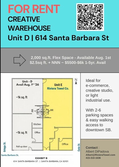 More Photos Of 614 Santa Barbara St, Santa Barbara Light Manufacturing For Lease