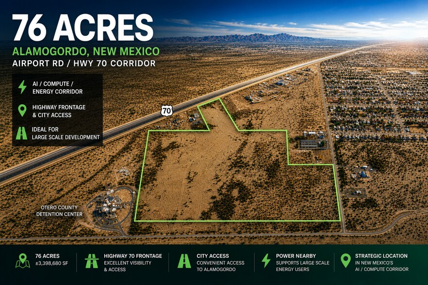 More Photos Of Hwy 70 Frontage w/dual access on Airport Rd, Alamogordo Land For Sale