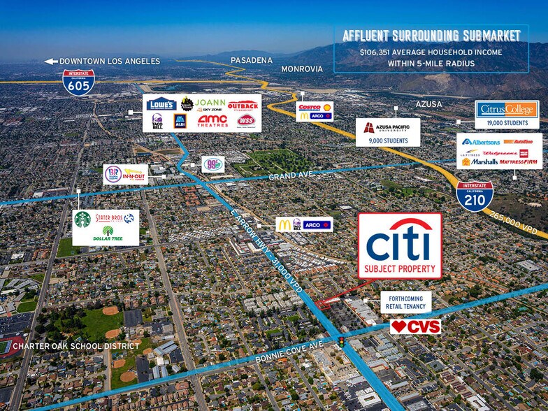 More Photos Of 401 E Arrow Hwy, Glendora Bank For Sale