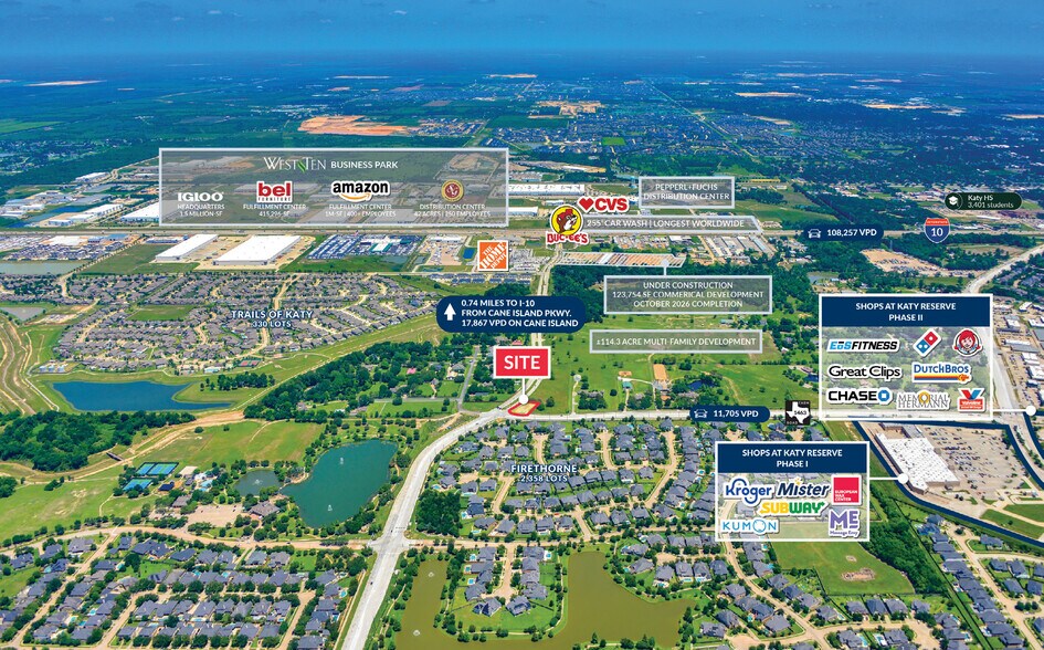 More Photos Of NEC of FM 1463 and S. Cane Island Pkwy, Katy Land For Sale