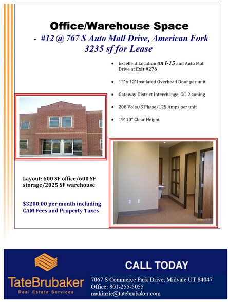 More Photos Of 767 S Auto Mall Dr, American Fork Warehouse For Lease