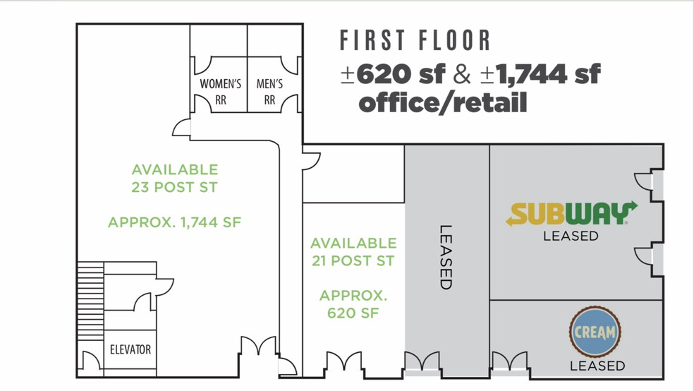 More Photos Of 21-25 Post St, San Jose Storefront Retail Office For Lease