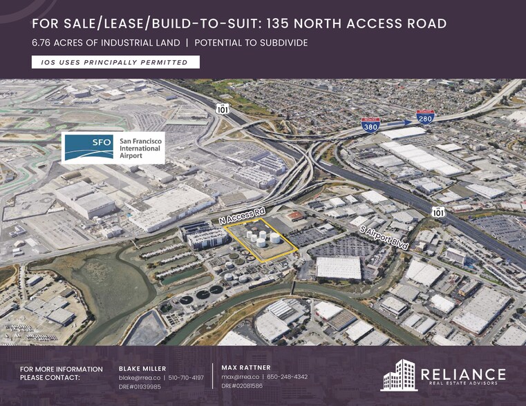 Primary Photo Of 135 N Access Rd, South San Francisco Land For Lease