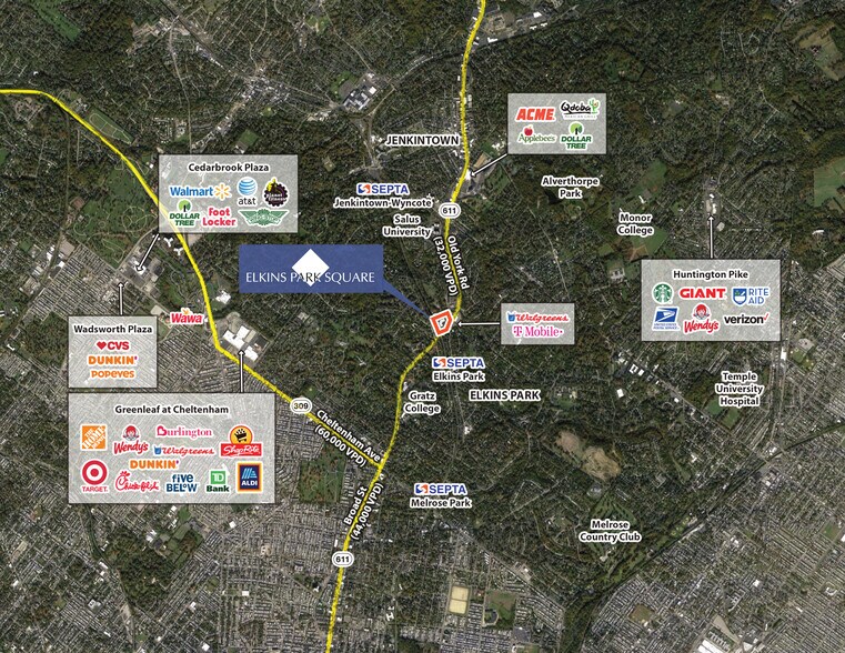 More Photos Of 8080 Old York Rd, Elkins Park General Retail For Lease