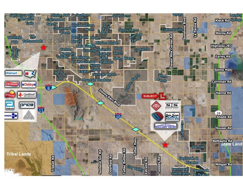 More Photos Of SEC Hanna Rd and Tweedy rd, Eloy Land For Sale
