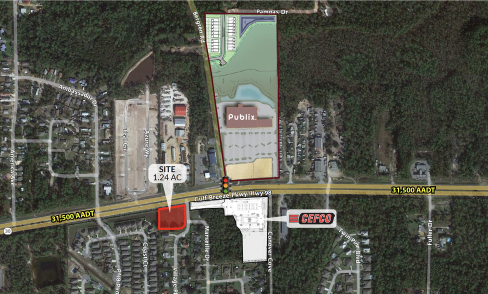 Primary Photo Of Highway 98 @ Village Parkway, Gulf Breeze Land For Lease