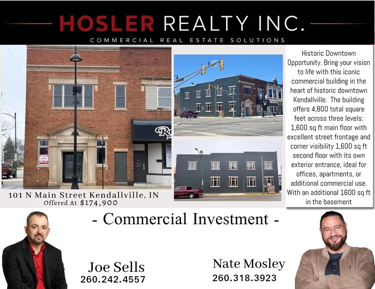 Primary Photo Of 101 N Main St, Kendallville General Retail For Sale