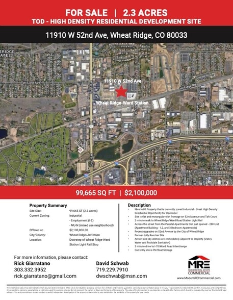 Primary Photo Of 11910 W 52nd Avenue, Wheat Ridge Land For Sale
