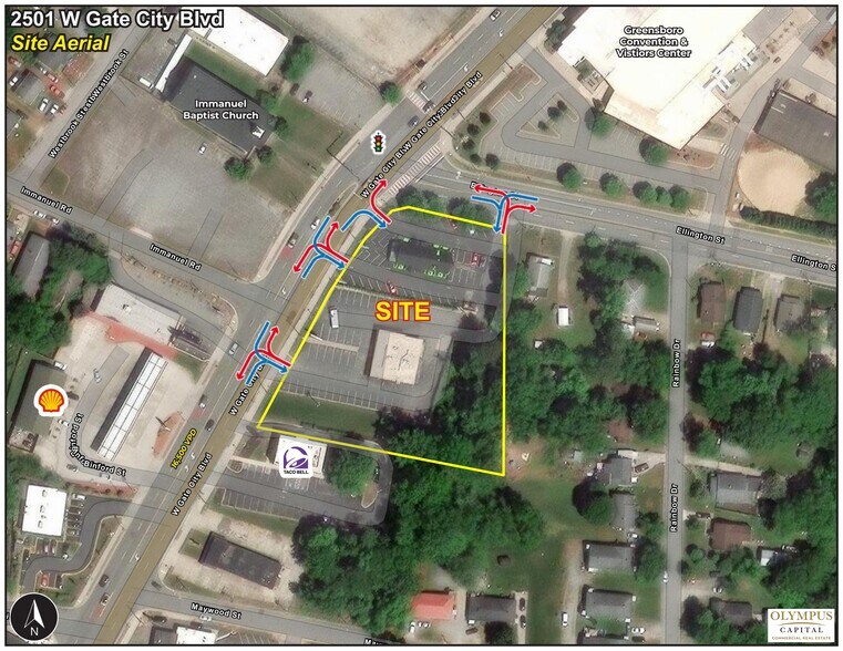 Primary Photo Of 2501 W Gate City Blvd, Greensboro Land For Sale