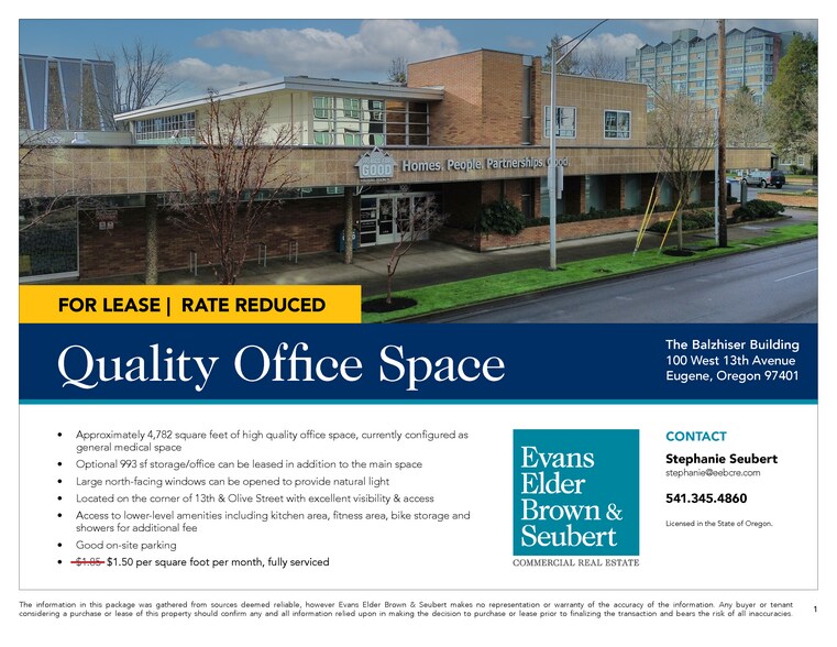 More Photos Of 100 W 13th Ave, Eugene Office For Lease