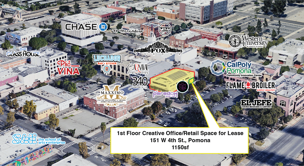 More Photos Of 161-191 W 4th St, Pomona Restaurant For Lease