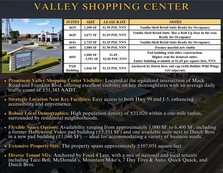 More Photos Of 4551-4701 Mack Rd, Sacramento Storefront For Lease