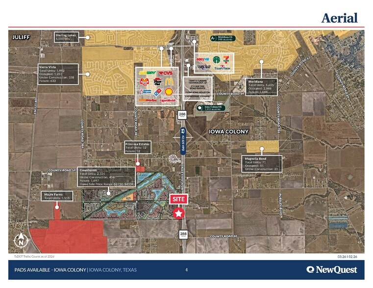 More Photos Of SWC Creekhaven Blvd. & Hwy. 288, Iowa Colony Land For Sale