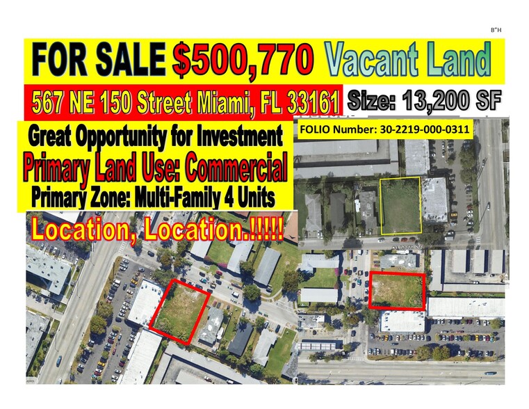 Primary Photo Of 567 NE 150th St, Miami Land For Sale