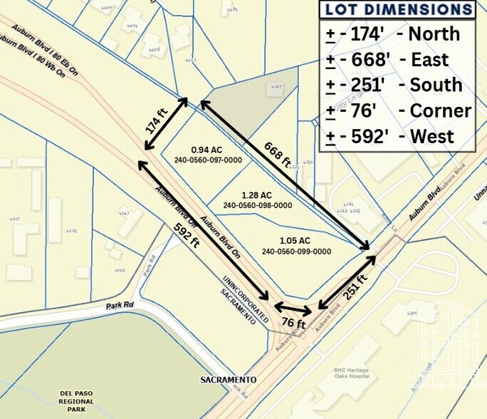 More Photos Of Auburn Blvd Blvd @ 244 Freeway, Sacramento Land For Sale