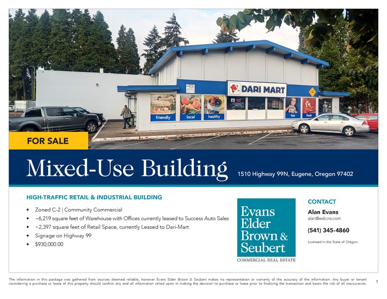 More Photos Of 1510 Or-99 Hwy, Eugene Freestanding For Lease