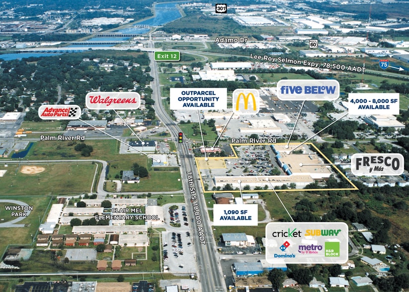 More Photos Of 7819 Palm River Rd, Tampa Storefront For Lease