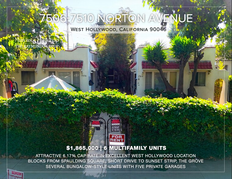 Primary Photo Of 7506 Norton Ave, West Hollywood Apartments For Sale