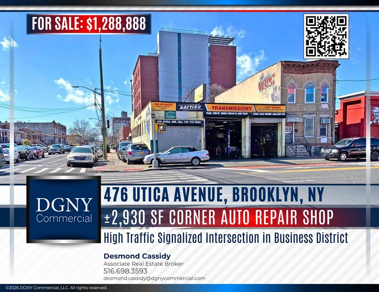 Primary Photo Of 476 Utica Ave, Brooklyn Auto Repair For Sale