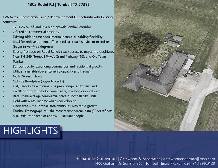 More Photos Of 1302 Rudel Dr, Tomball Land For Sale