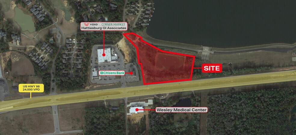 More Photos Of 7111 U S Highway 98, Hattiesburg Land For Lease