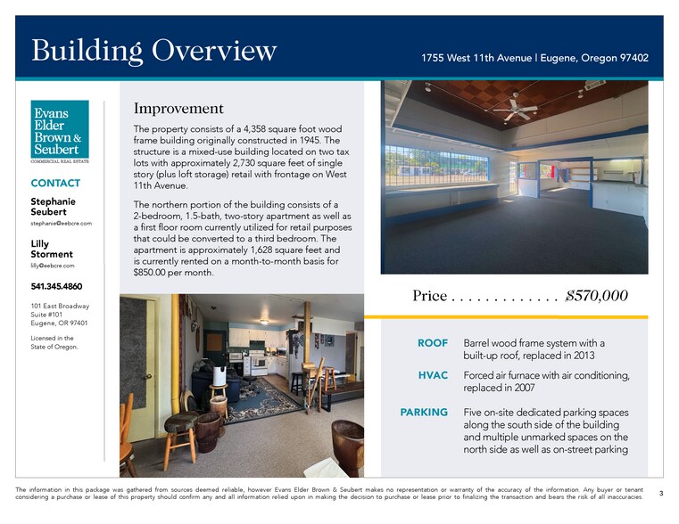 More Photos Of 1755 W 11th Ave, Eugene Storefront For Sale