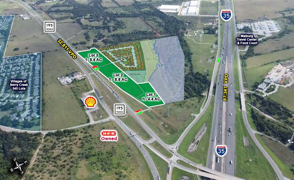 More Photos Of Intersection of I-35, 195, and 130, Georgetown Land For Sale
