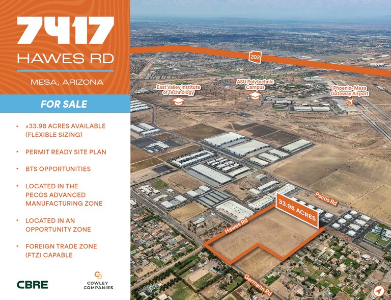 Primary Photo Of 7417 Hawes Rd, Mesa Land For Sale