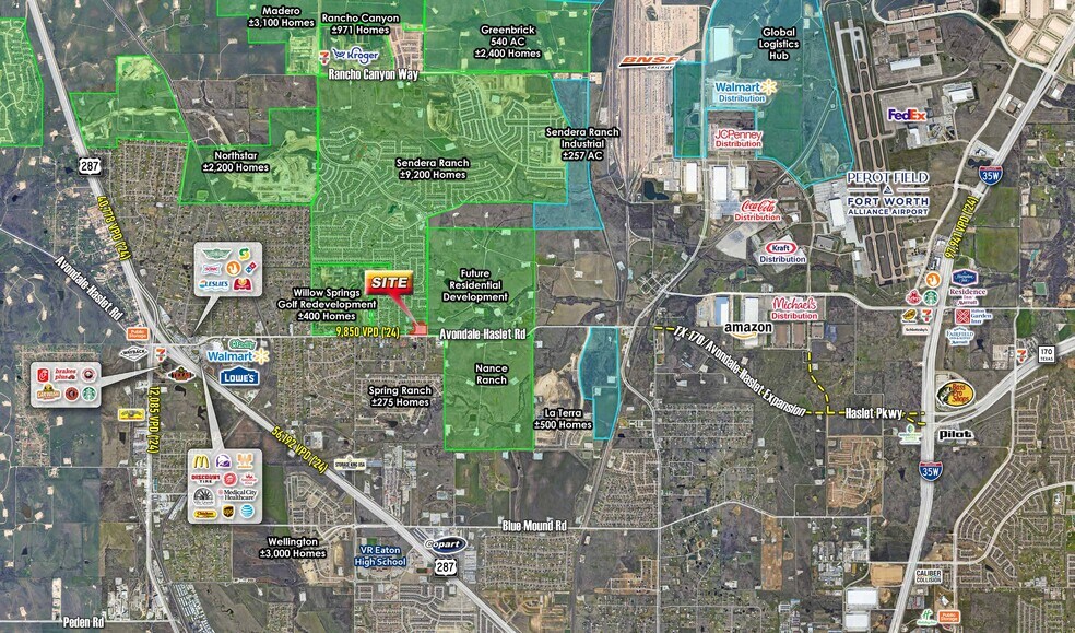 More Photos Of NWC Avondale-Haslet & Sendera Ranch Blvd, Haslet Land For Sale
