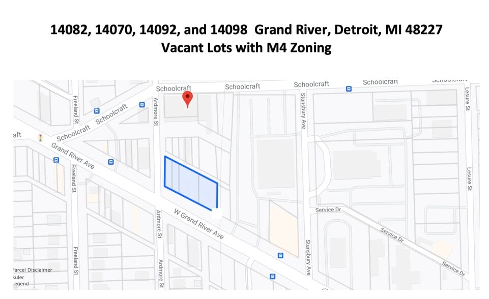 Primary Photo Of 14098 Grand River, Detroit Land For Sale
