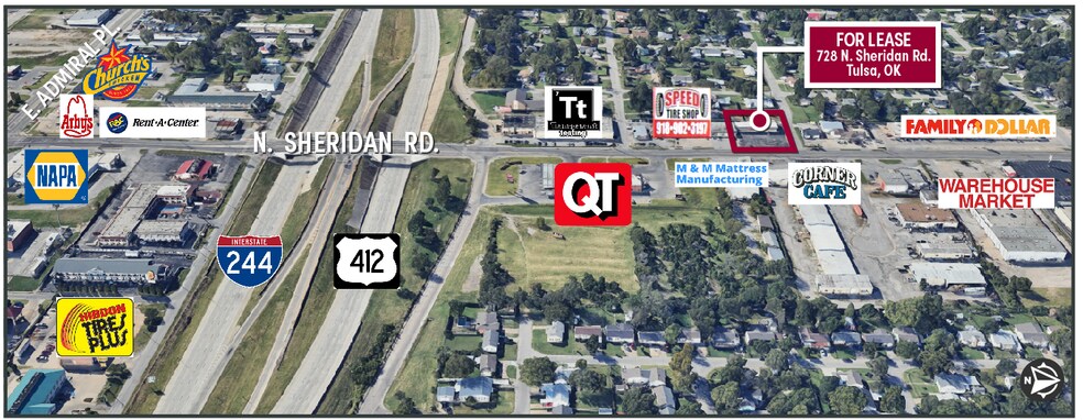 More Photos Of 728 N Sheridan Rd, Tulsa General Retail For Sale