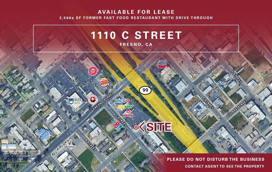 Primary Photo Of 1110 C St, Fresno Fast Food For Lease