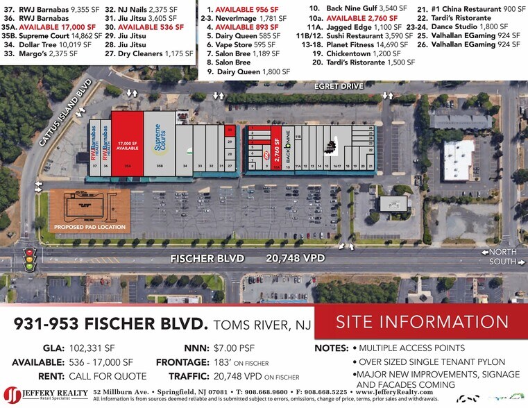 More Photos Of 931-953 Fischer Blvd, Toms River Unknown For Lease
